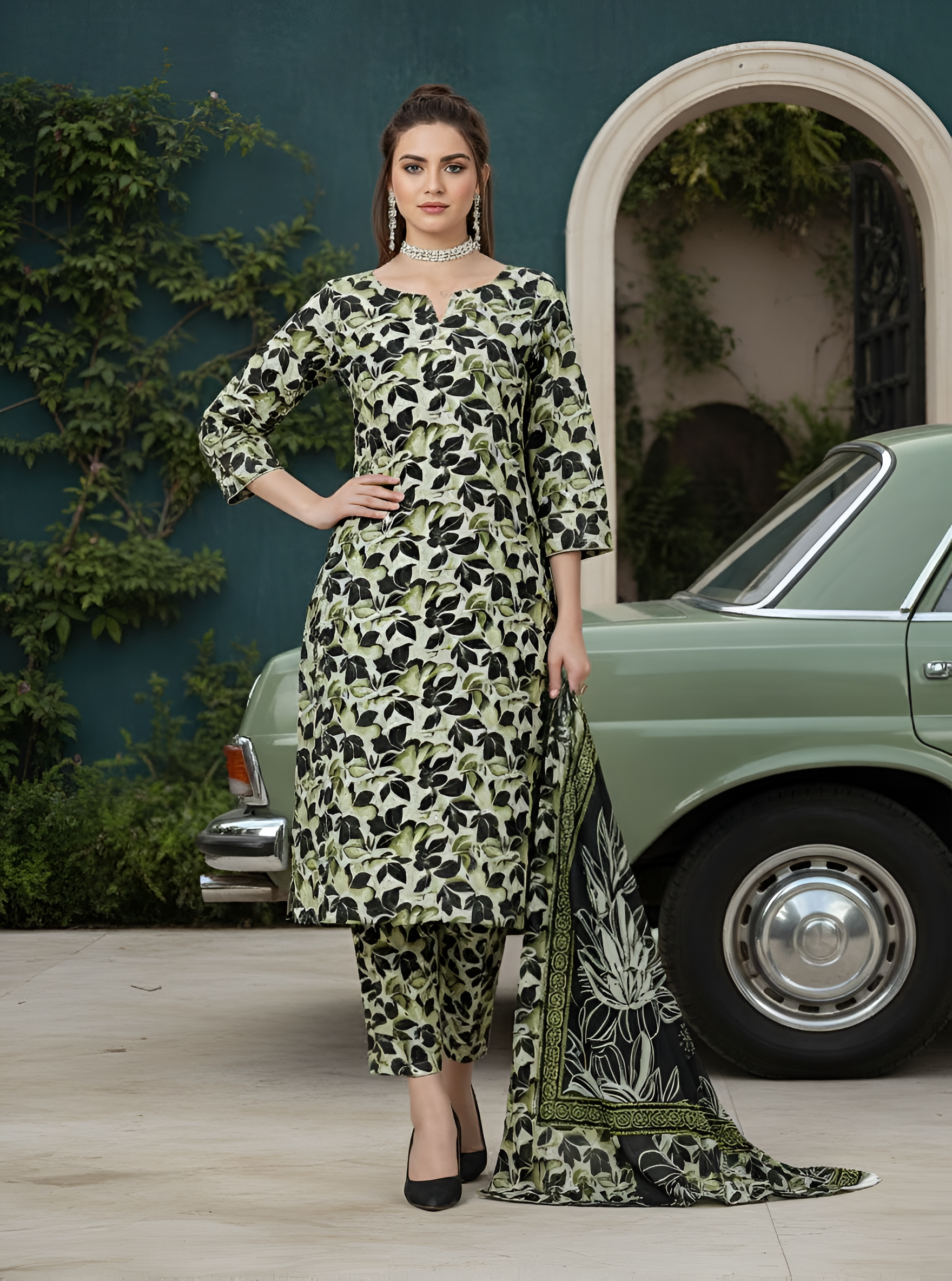 3-Pc All over Unstitched Premium Quality Khaddar KDGR-12