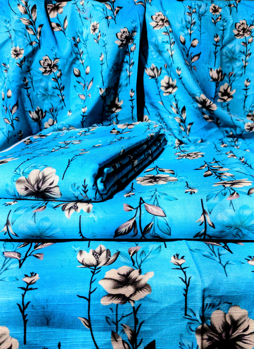 2-Pc All over Unstitched Premium Quality Khaddar KDBL-07