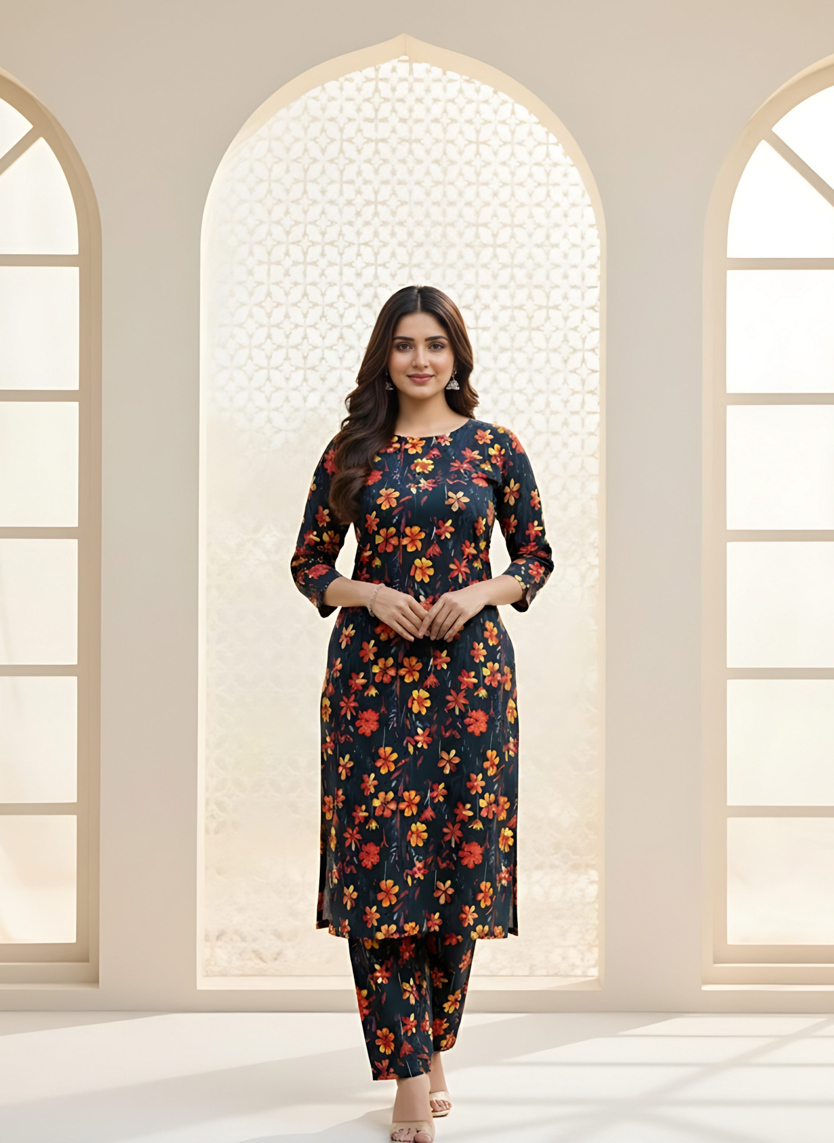 2-Pc All over Unstitched Premium Quality Khaddar KDBK-01