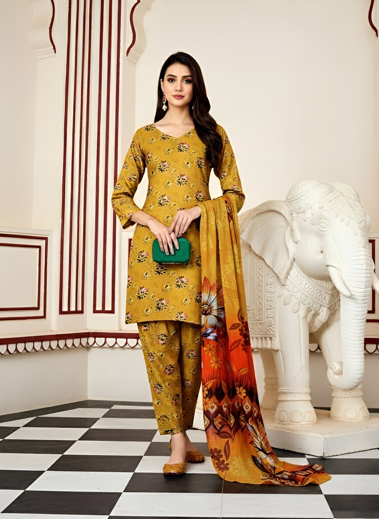 3-Pc All over Unstitched Premium Quality Khaddar KDYL-14