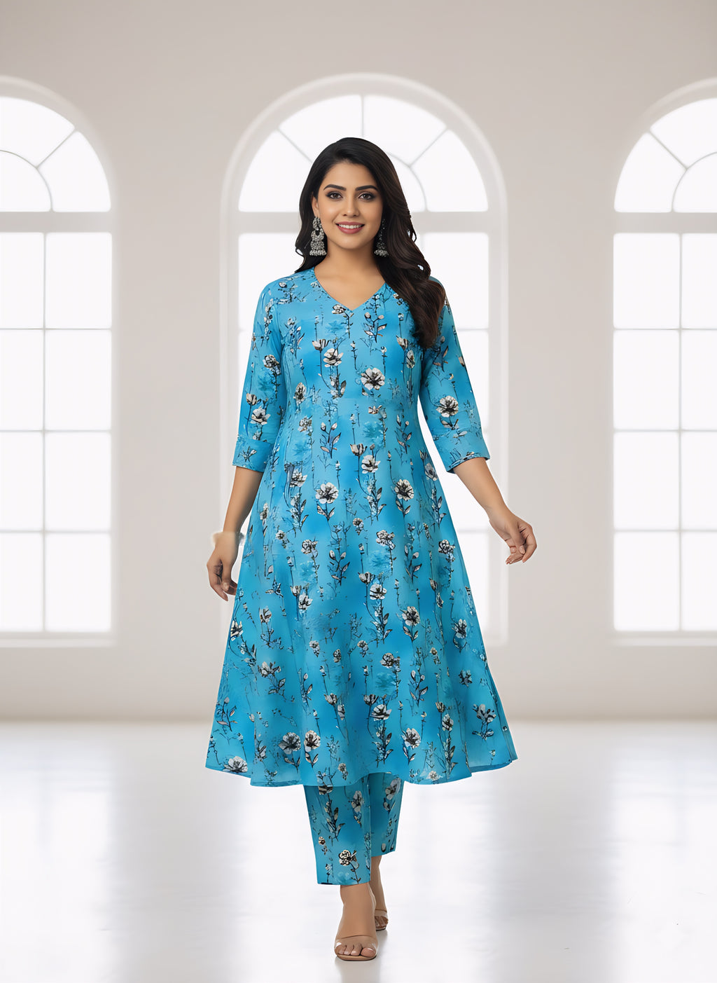 2-Pc All over Unstitched Premium Quality Khaddar KDBL-07
