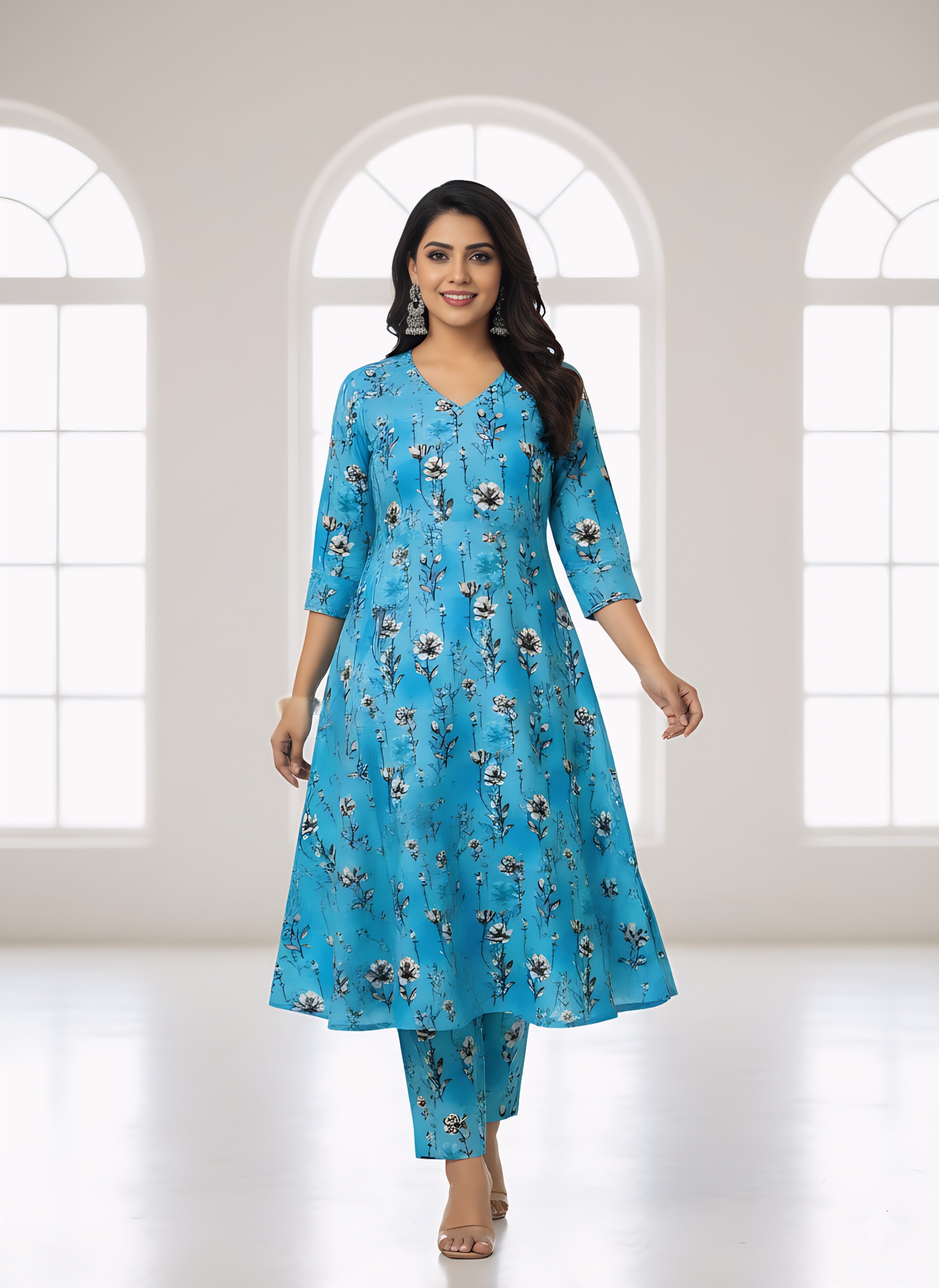 2-Pc All over Unstitched Premium Quality Khaddar KDBL-07