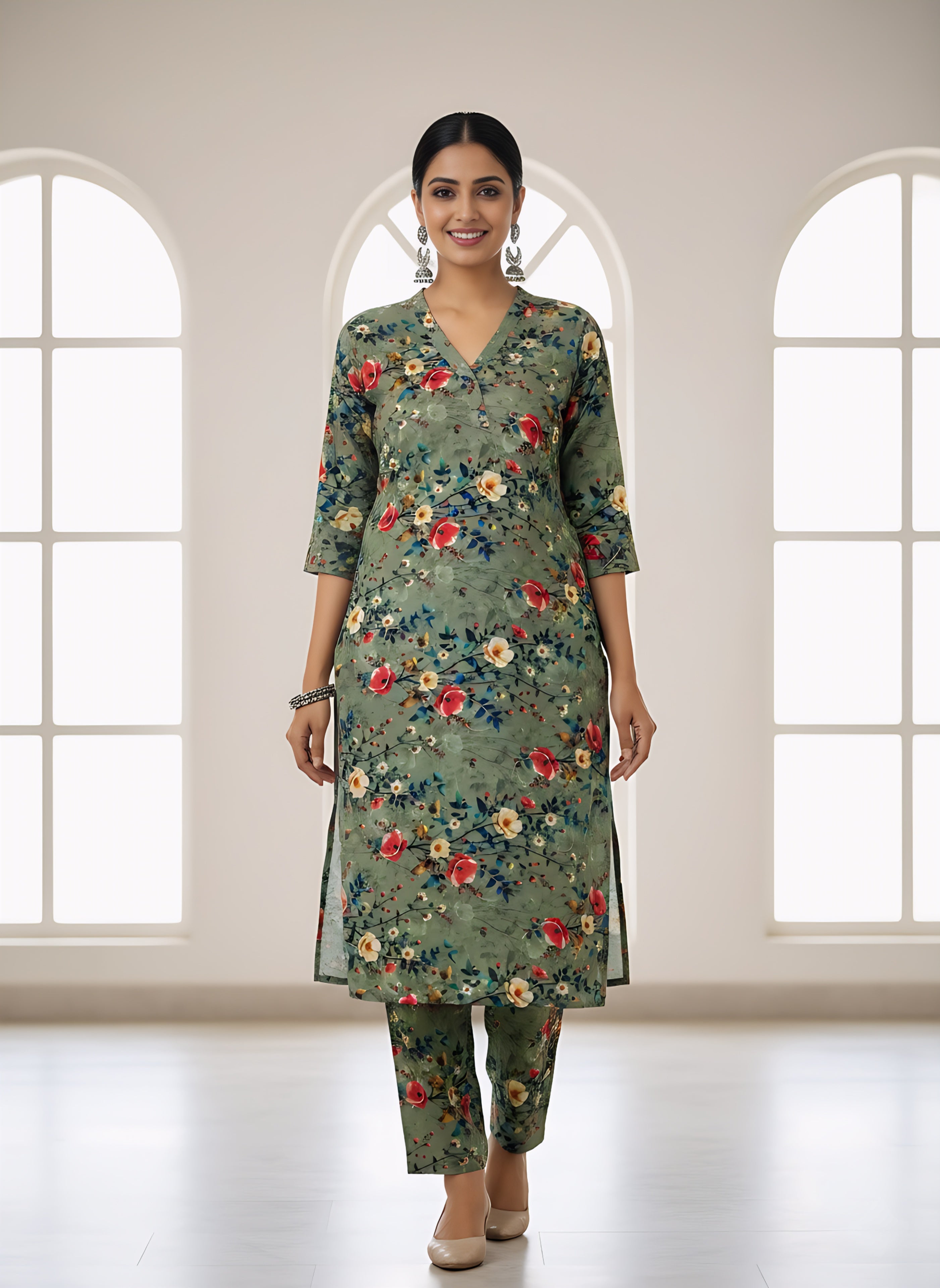 2-Pc All Over Unstitched Premium Quality Khaddar KDGR-09